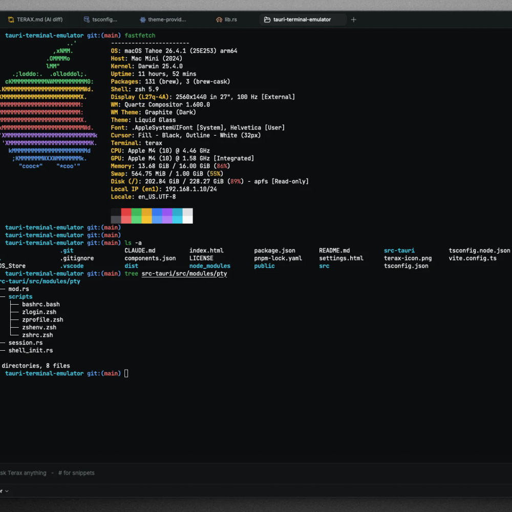 Terax: A lightweight AI-native terminal built on Tauri
